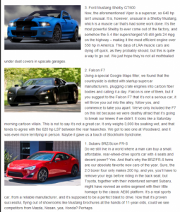 Our Favorite New Cars of 2012 Streetside Auto